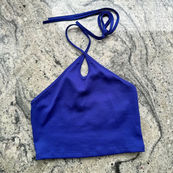 Zara Halter Top womens small cut out ribbed classic glam summer baddie bratz - Picture 1 of 3